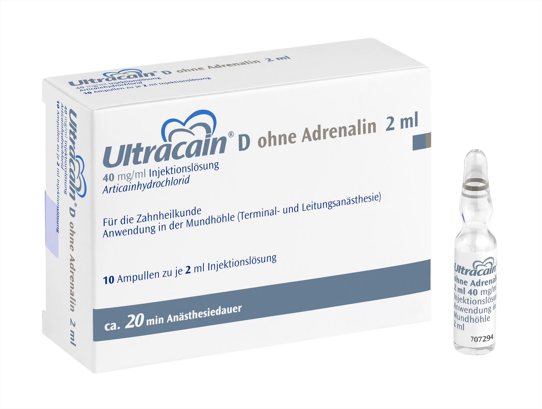 Ultracain D ohne Adrenalin 2 ml